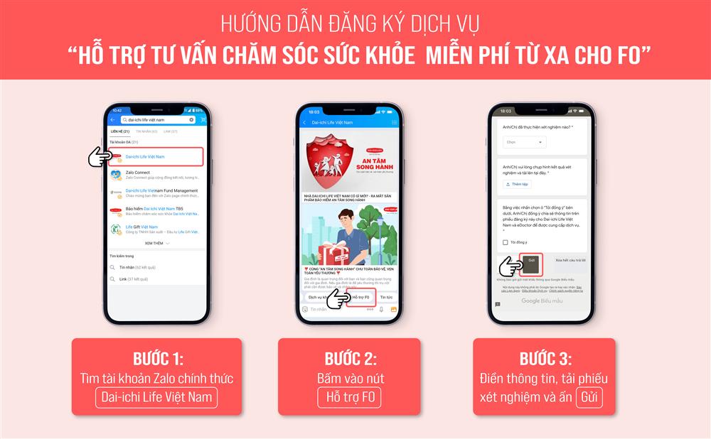 Dai-ichi Life Việt Nam triển khai chương trình hỗ trợ tư vấn sức khỏe miễn phí từ xa cho F0